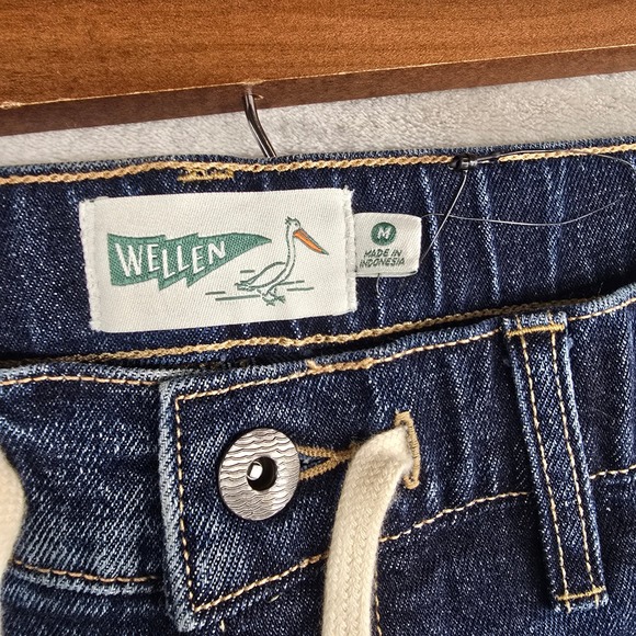 Wellen Men Jeans Dark Wash Drawstring Waist Straight Size Medium 32 Huckberry - Picture 2 of 10